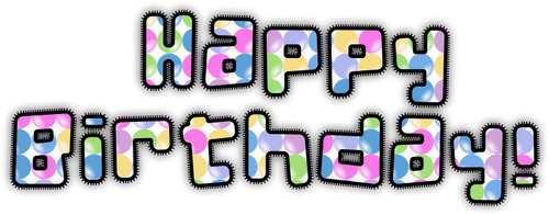 Tipografia "Happy Birthday"